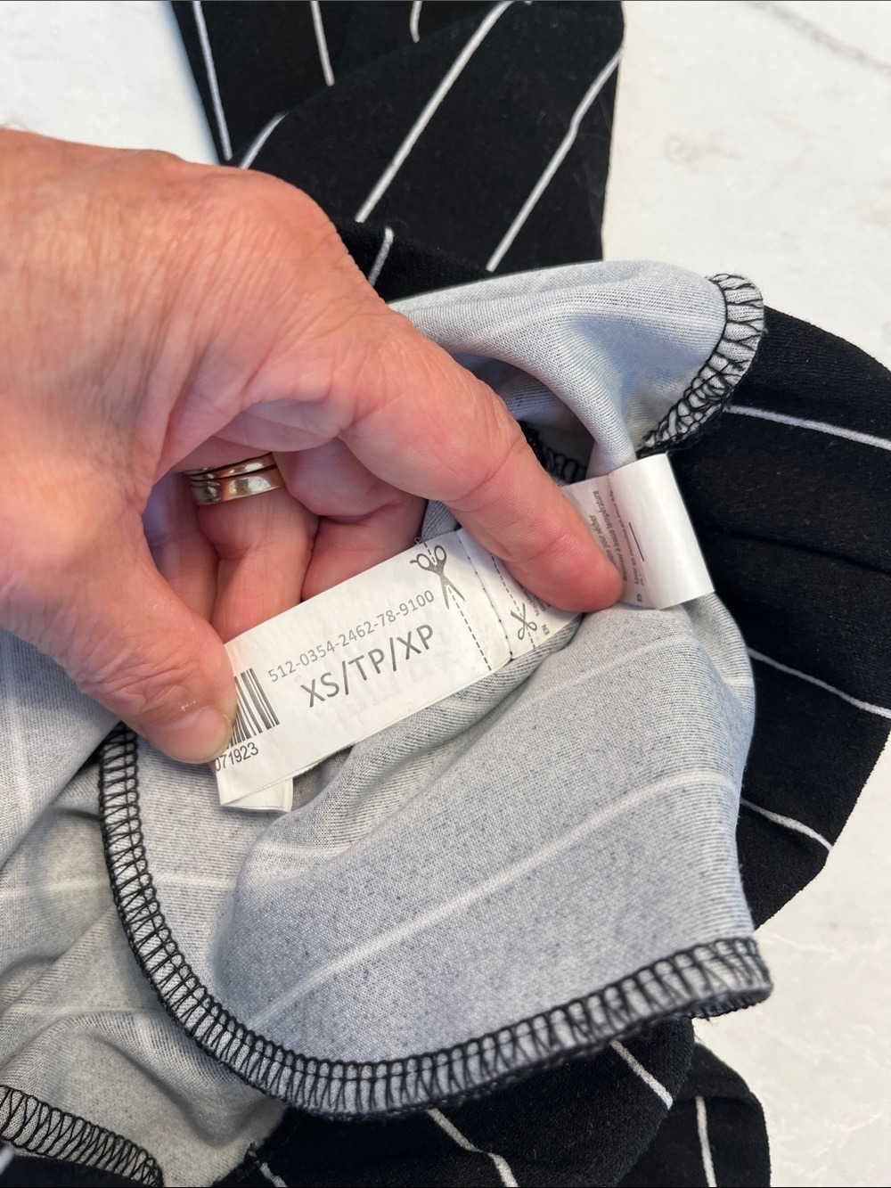 Dynamite Black with White Pinstripe Tie-Waist Dress Pants - Picture 5 of 6